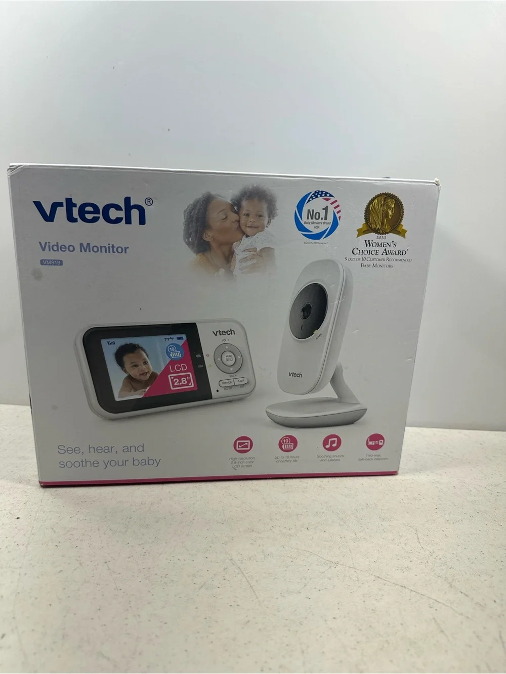 New Sealed VTech VM819 Video Baby Monitor 2.8” Screen Night Vision Portable